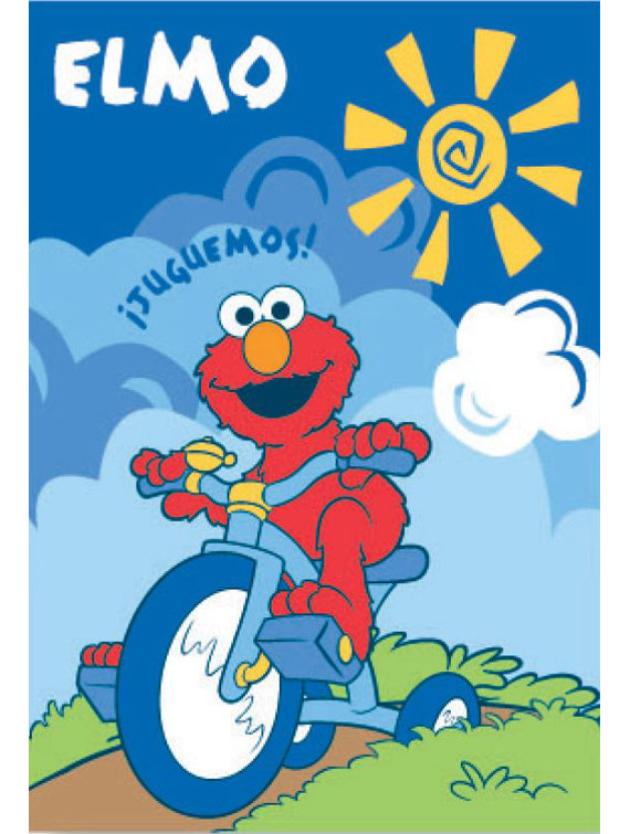 Ben and Jonah Royal Plush Extra Heavy Elmo Riding a Tricycle Blanket Wayfair Canada